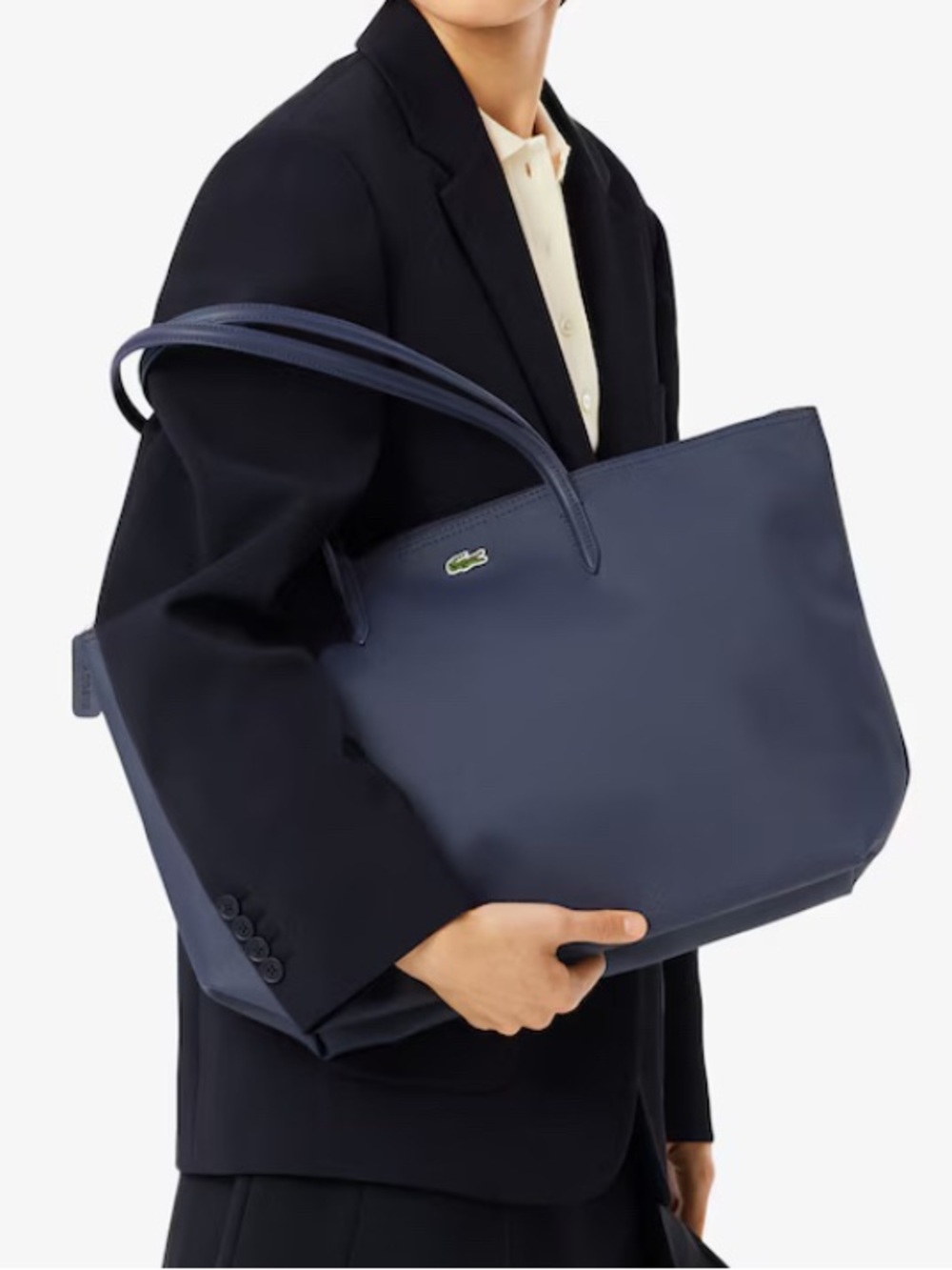 Lacoste L.12.12 Concept Tote handbag Bag purse navy blue NWT - Picture 2 of 10